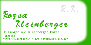 rozsa kleinberger business card